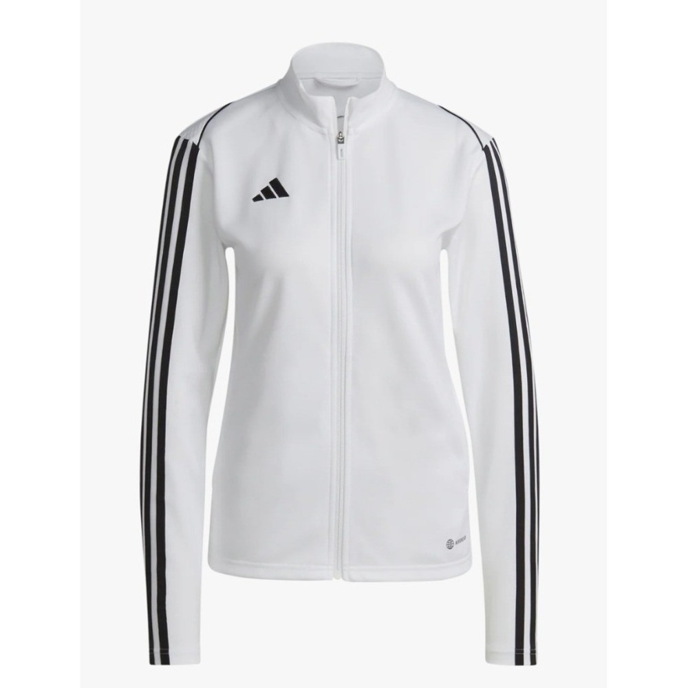 Adidas White Aeroready Slim Fit 3 Stripe Full Zip Track Jacket Women Medium EUC
